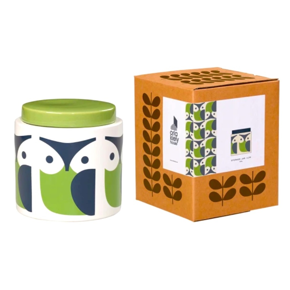 🆕 ORLA KIELY Owl 🦉 Ceramic Storage Jar